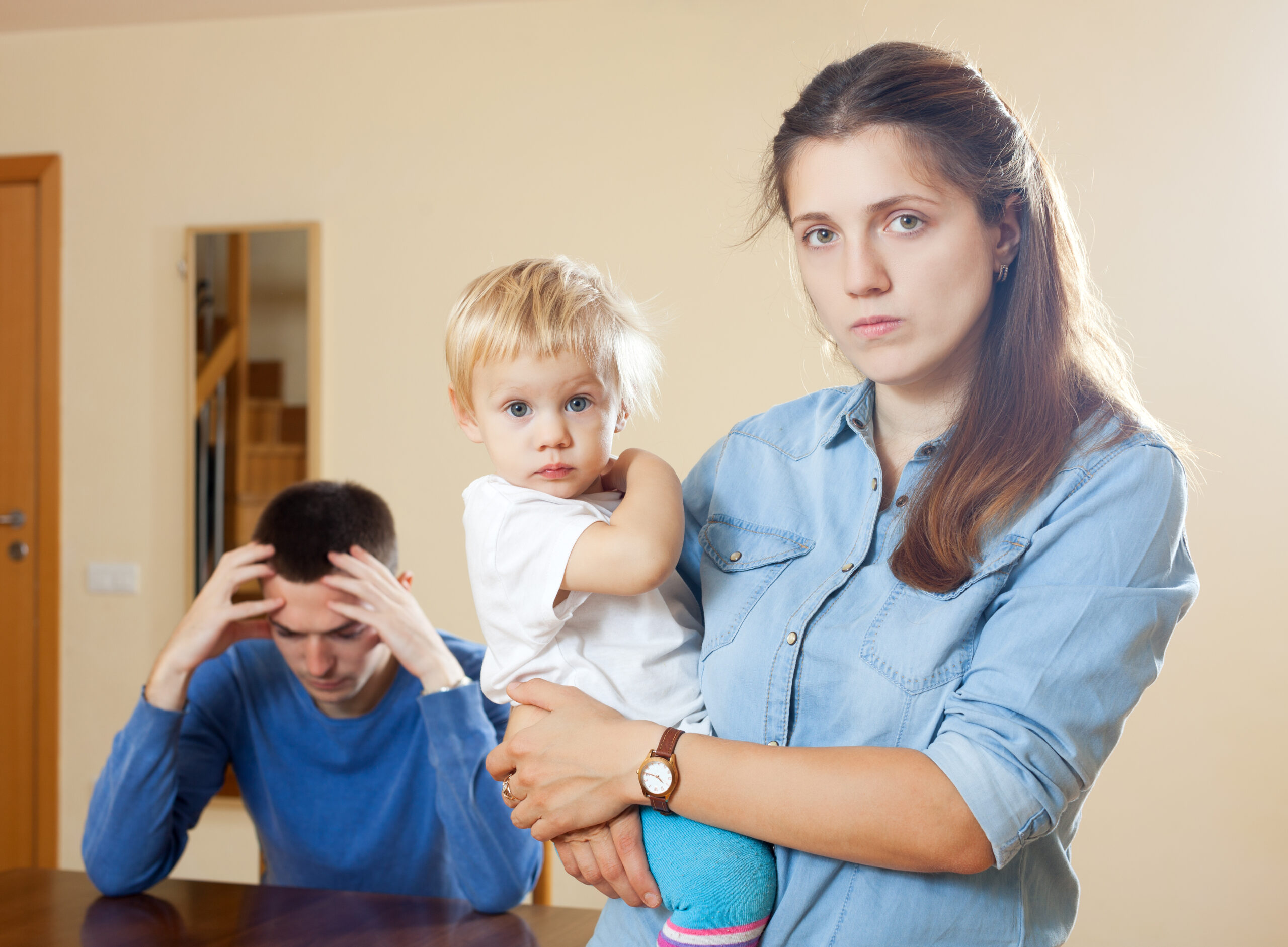 Family  with child having conflict